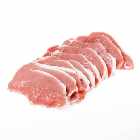 Lomo de cerdo cortado